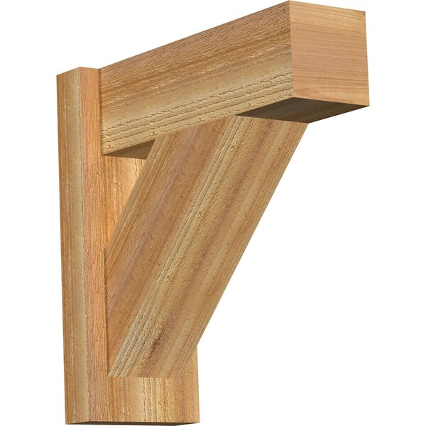 Ekena Millwork Traditional Block Rough Sawn Outlooker, Western Red Cedar, 6"W x 16"D x 16"H OUT06X16X16TRA05RWR - main